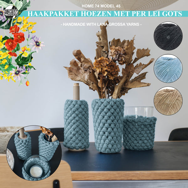 Haakpakket hoezen met Per Lei Gots model 45 van Home 74