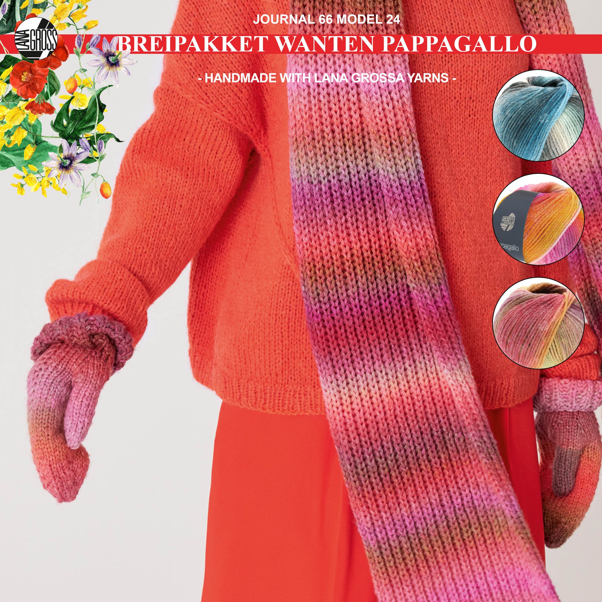 Breipakket wanten met Pappagallo model 26 van Filati Journal nr. 66